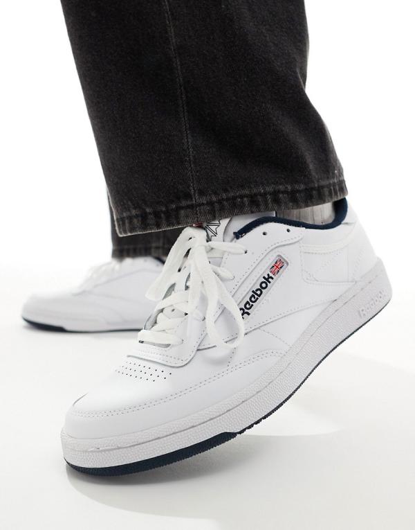 Reebok Club C 85 sneakers in white and blue