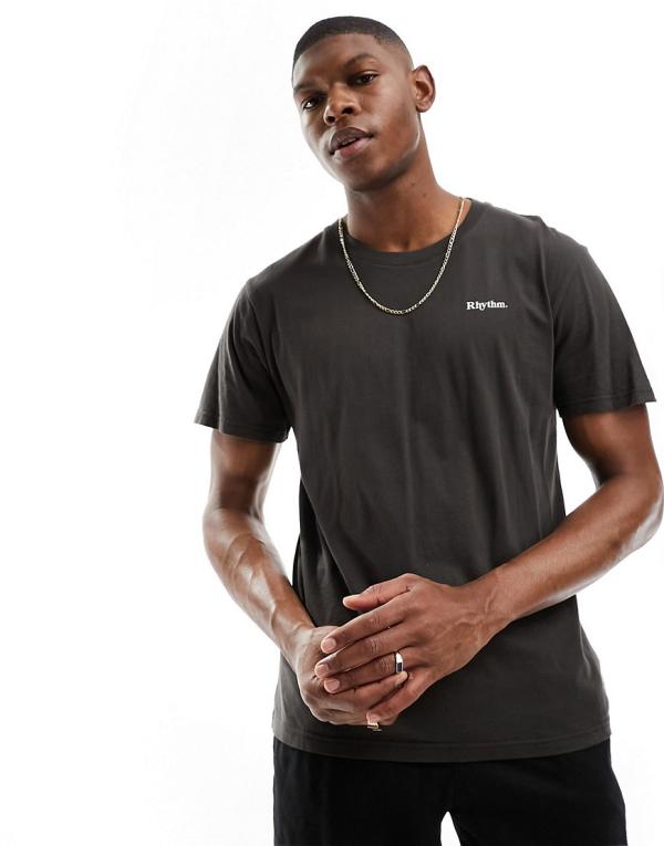 Rhythm classic brand tee in black