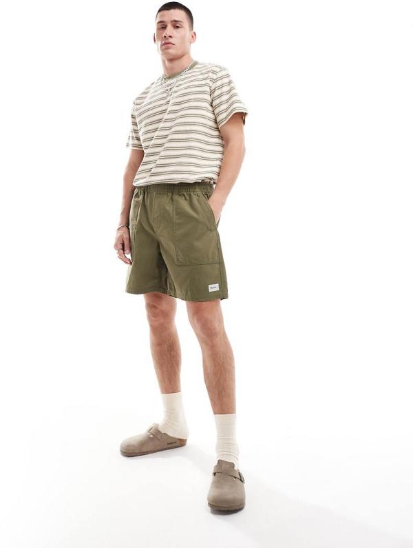 Rhythm Mod fatigue Jam beach shorts in khaki green