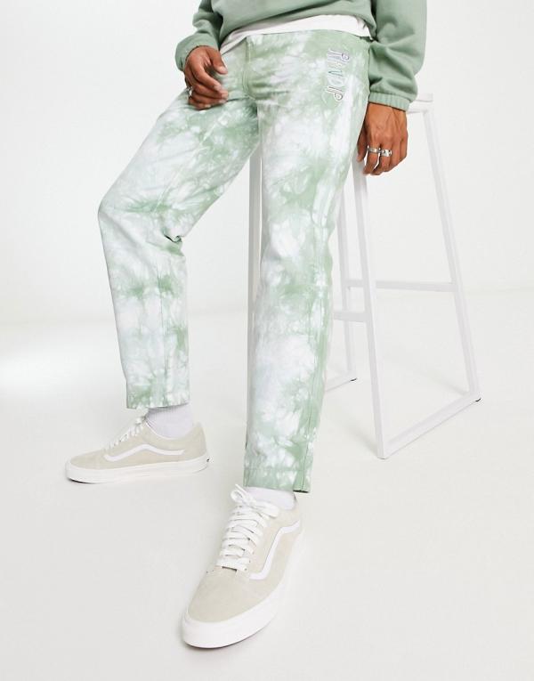 RIPNDIP OG Prisma casual pants in green and white tie dye