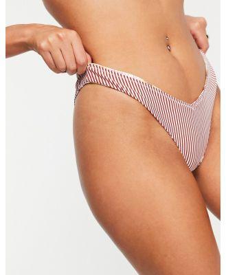 Rip Curl Leliani high leg bikini bottoms in reversible rib & multi tropical print
