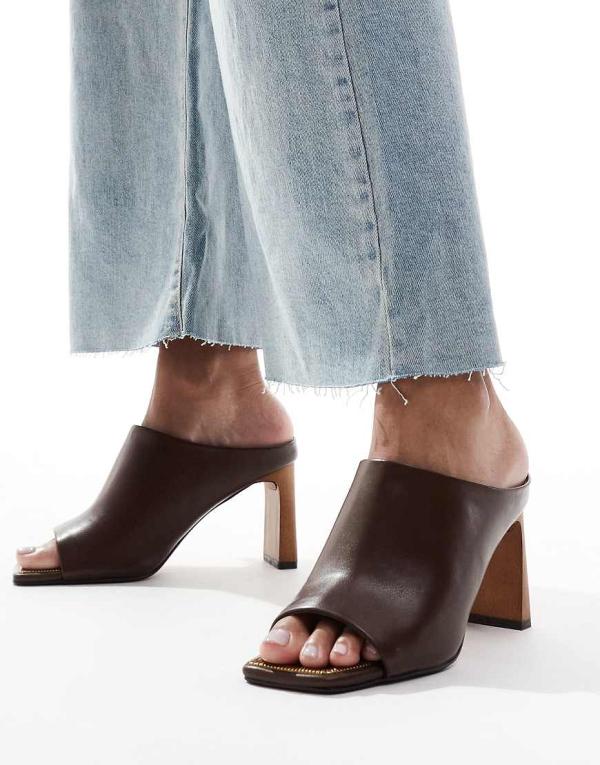 River Island mule heels in brown