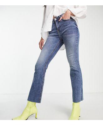 River Island Tall kick flare jeans in medium denim-Blue