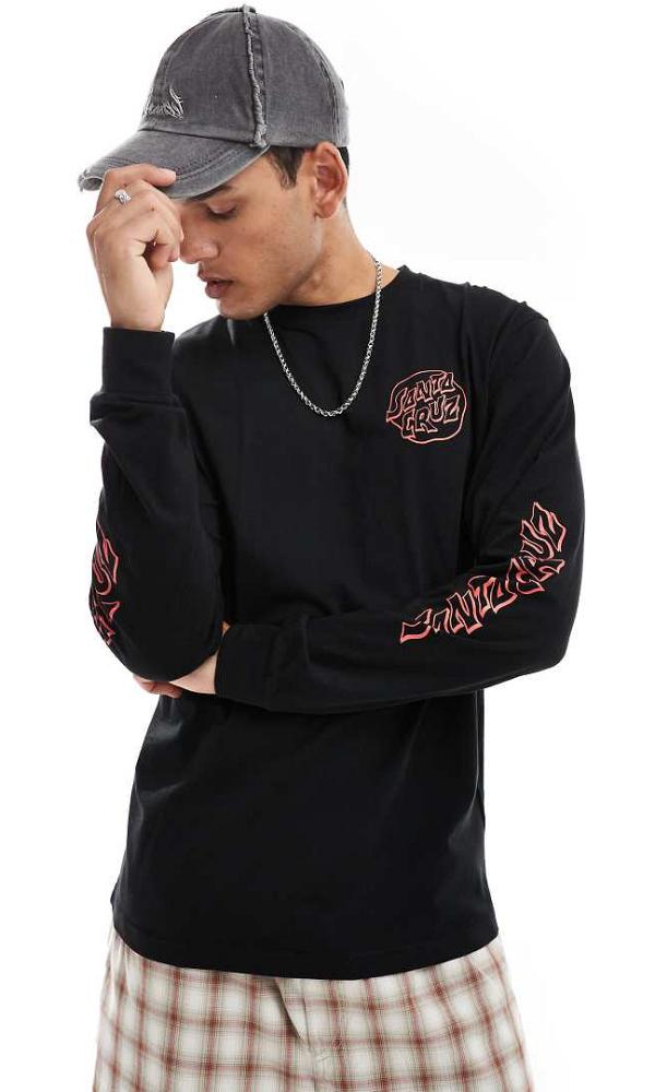 Santa Cruz long sleeve Fever Dream t-shirt in black