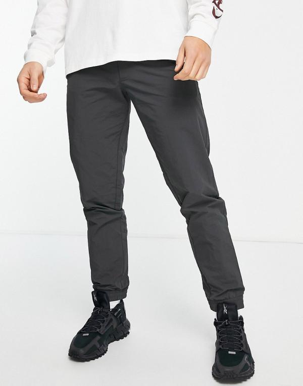 Selected Homme nylon suit pants with cuff in grey