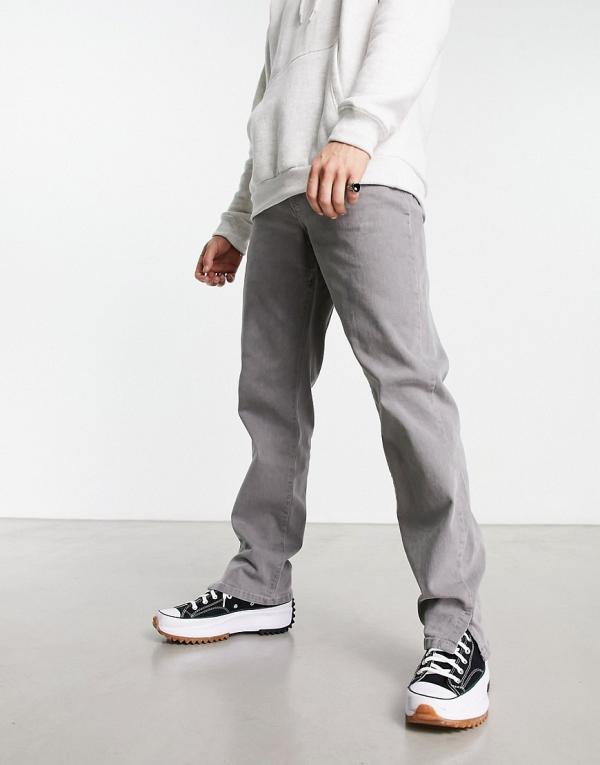 Sixth June slim fit jeans with side split in grey