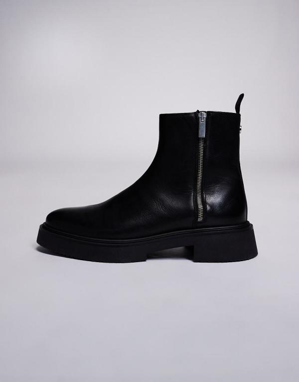 Steve Madden Zenith ankle boots in black faux leather