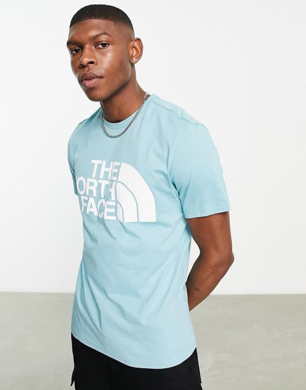 The North Face Easy chest logo t-shirt in pale blue