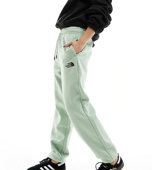 The North Face Essential oversized fleece high waist trackies in sage green Exclusive at ASOS