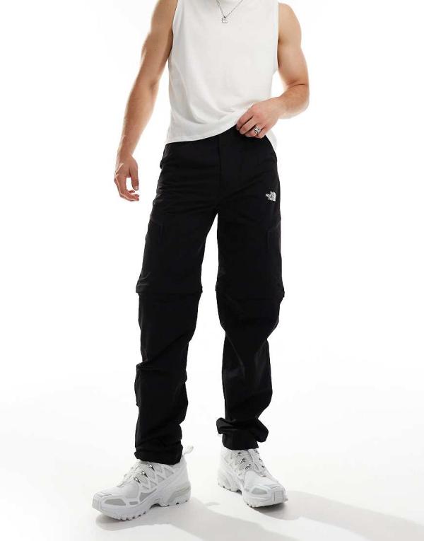 The North Face Exploration Convertible cargo pocket tapered pants in black