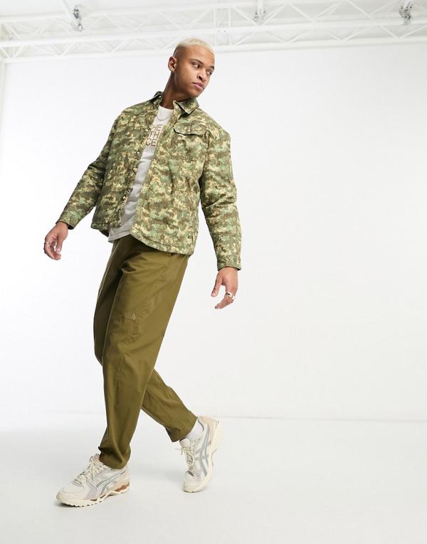 The North Face Heritage loose fit utility pants in khaki-Green