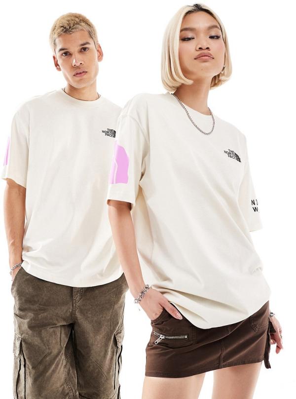 The North Face NSE logo back print oversized t-shirt in off white