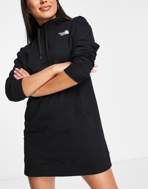 The North Face Zumu fleece hoodie dress in black