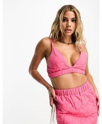 Threadbare quilted bralet in pink (part of a set)