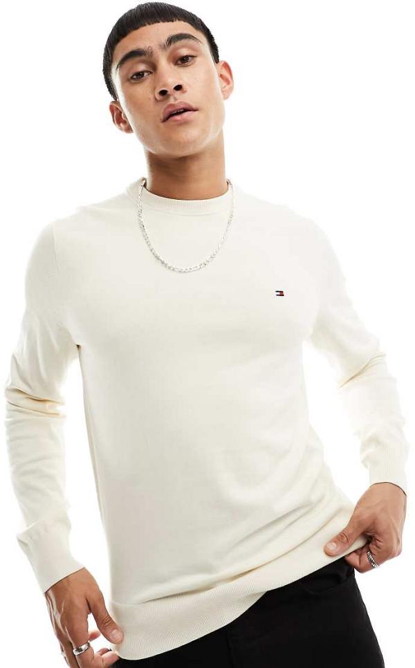 Tommy Hilfiger 1985 crew neck jumper in cream-White