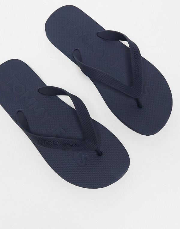 Tommy Jeans beach thongs in navy