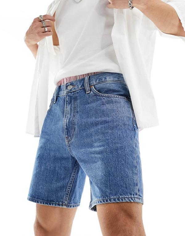 Tommy Jeans dad shorts in mid wash (part of a set)-Blue