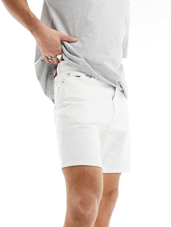 Tommy Jeans dad shorts in white wash