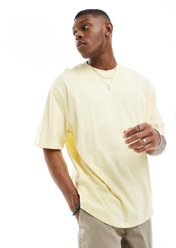 Tommy Jeans signature logo oversized t-shirt in yellow