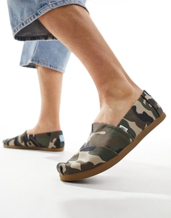 Toms Alpargata espadrilles in camo-Green