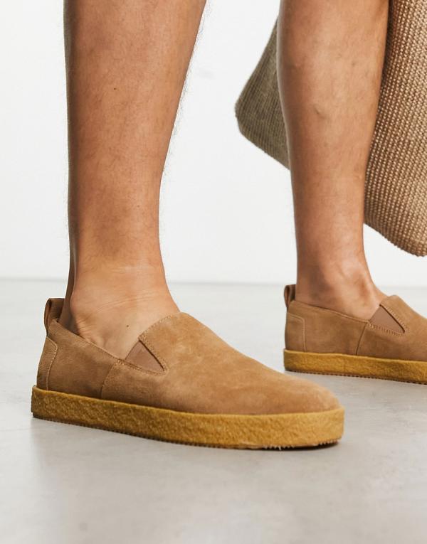 Toms Lowden slip on sneakers in brown