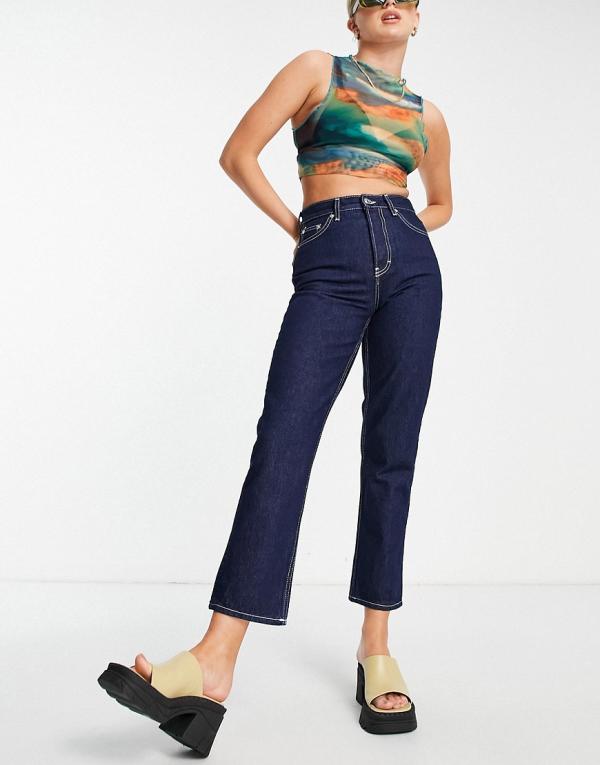 Topshop Editor jeans in raw indigo-Blue