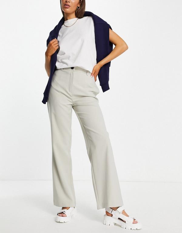 Topshop slouch pants in pale grey (part of a set)