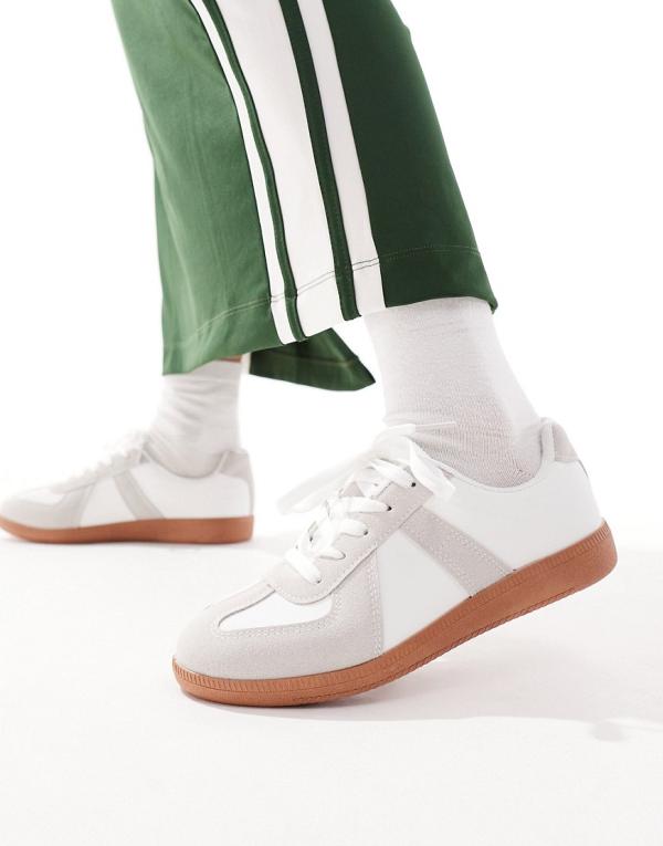 Truffle Collection gum sole sneakers in white