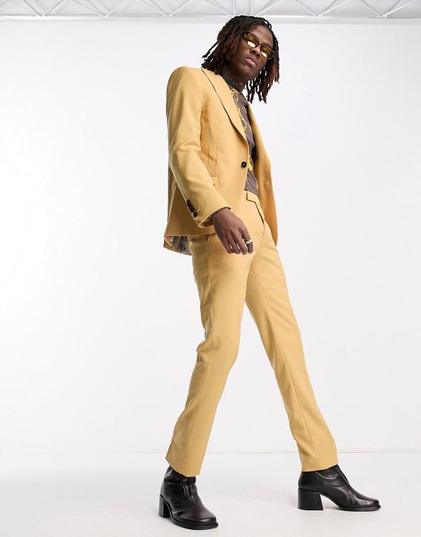 Twisted Tailor Buscot suit pants in honey yellow