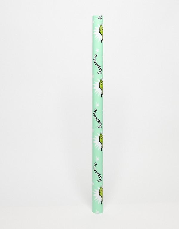 Typo x The Grinch 3 metres Christmas wrapping paper roll in light green