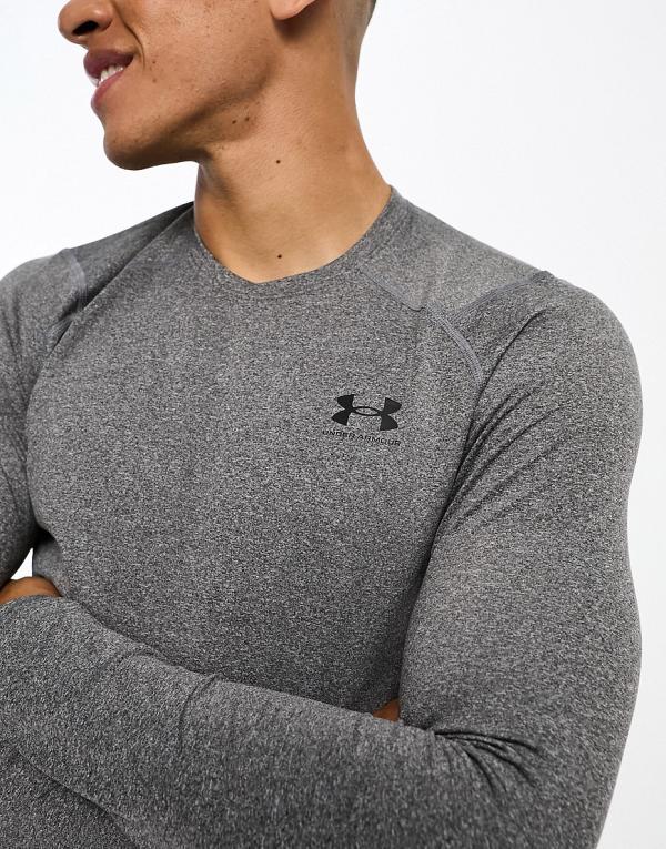 Under Armour ColdGear Armour long sleeve fitted t-shirt in dark grey