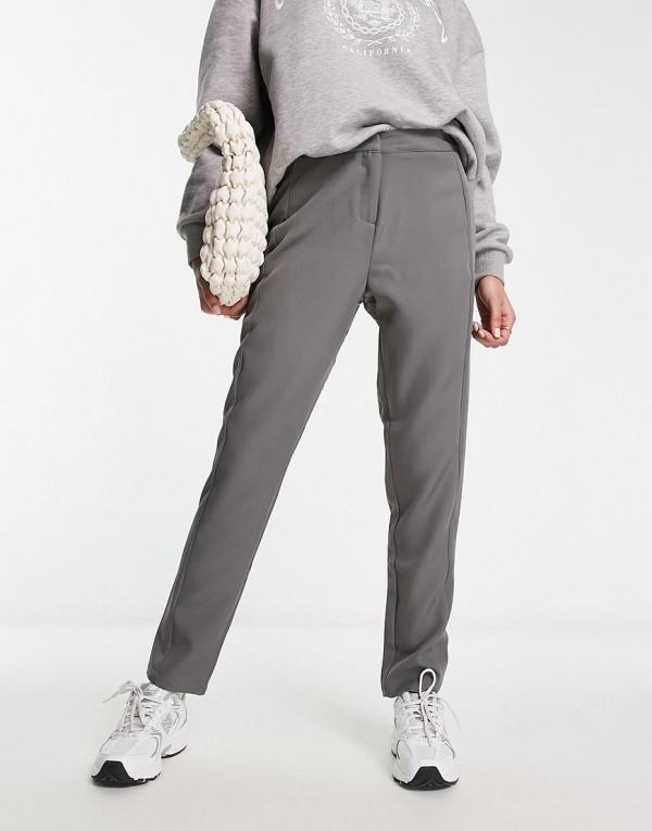 Unique21 high waisted pants in grey (part of a set)