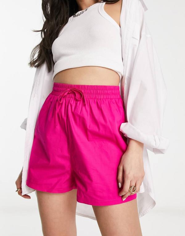 Urban Threads cotton boxer shorts in hot pink