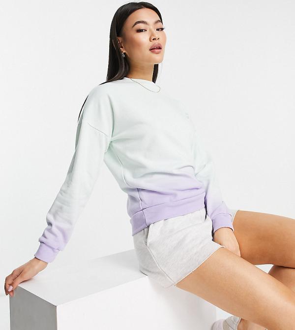 VAI21 ombre dip dye crew neck sweatshirt in pastel blue and lilac (part of a set)-Multi
