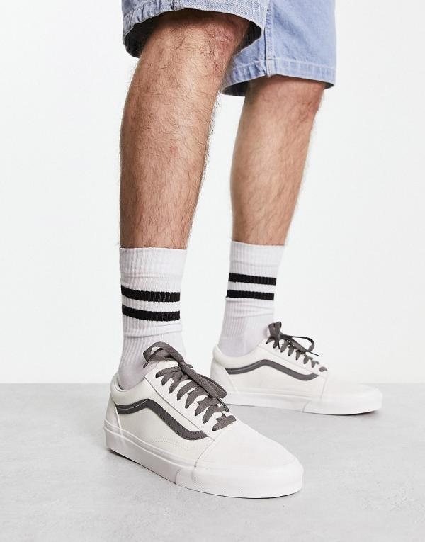 Vans Old Skool sneakers in off white with grey side stripe