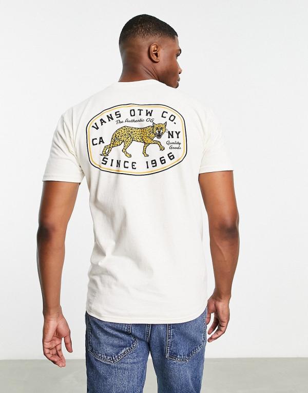 Vans T-shirt With Leopard Back Print In White | available