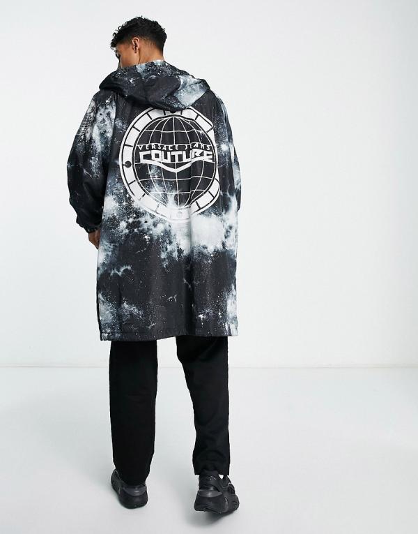 Versace Jeans Couture galaxy print lightweight parka in black
