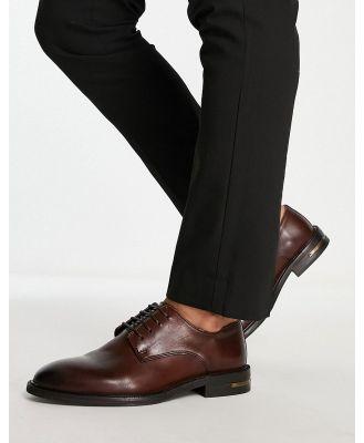 Walk London Oliver derby shoes in tan leather-Brown
