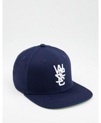 WESC 3d embroidered overlay logo cap-Navy