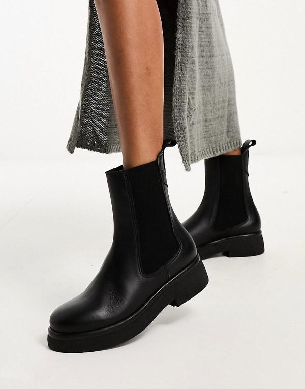 Whistles textured sole Chelsea boots in black
