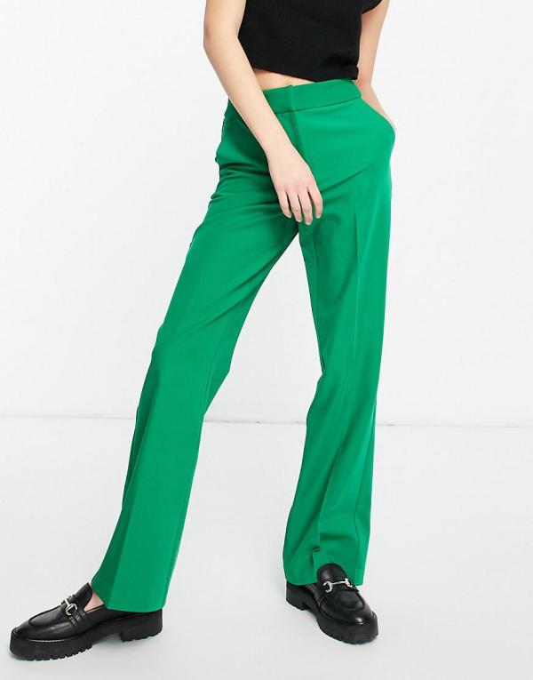 Y.A.S tailored dad pants in bright green (part of a set)