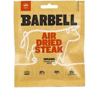 Barbell Burn Chilli Spice Air Dried Steak Biltong Organic 70g