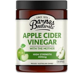 Barnes Naturals Apple Cider Vinegar High Strength 600mg Capsules 120's