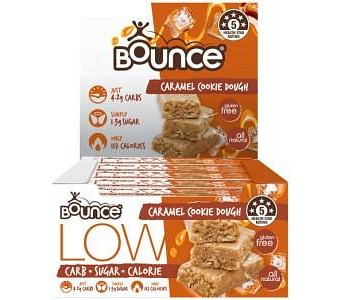 BOUNCE Low Carb-Sugar-Calorie Bar Caramel Cookie Dough 35g x 15 Display