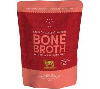 Broth & Co Australian Grass Fed Beef Bone Broth G/F 300ml Pouch