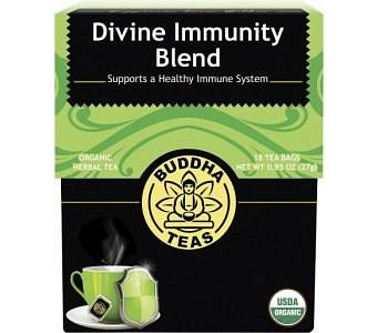 Buddha Teas Organic Herbal Tea Bags Divine Immunity Blend 18pk