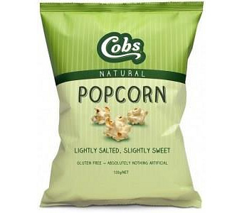 Cobs Natural Lightly Salted, Slightly Sweet Popcorn G/F 12x120g
