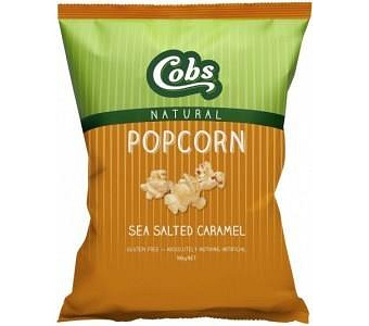 Cobs Natural Popcorn Sea Salted Caramel G/F 12x100g