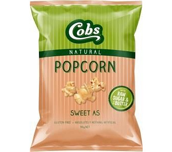 Cobs Natural Sweet & Buttery Popcorn G/F 12x110g