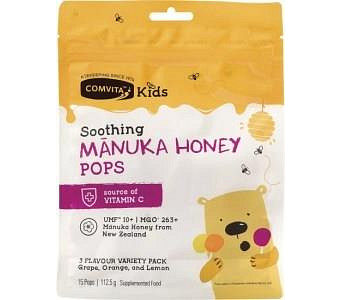 Comvita Kids Manuka Honey Pops 3 Flavour Pack UMF10+ 15pcs